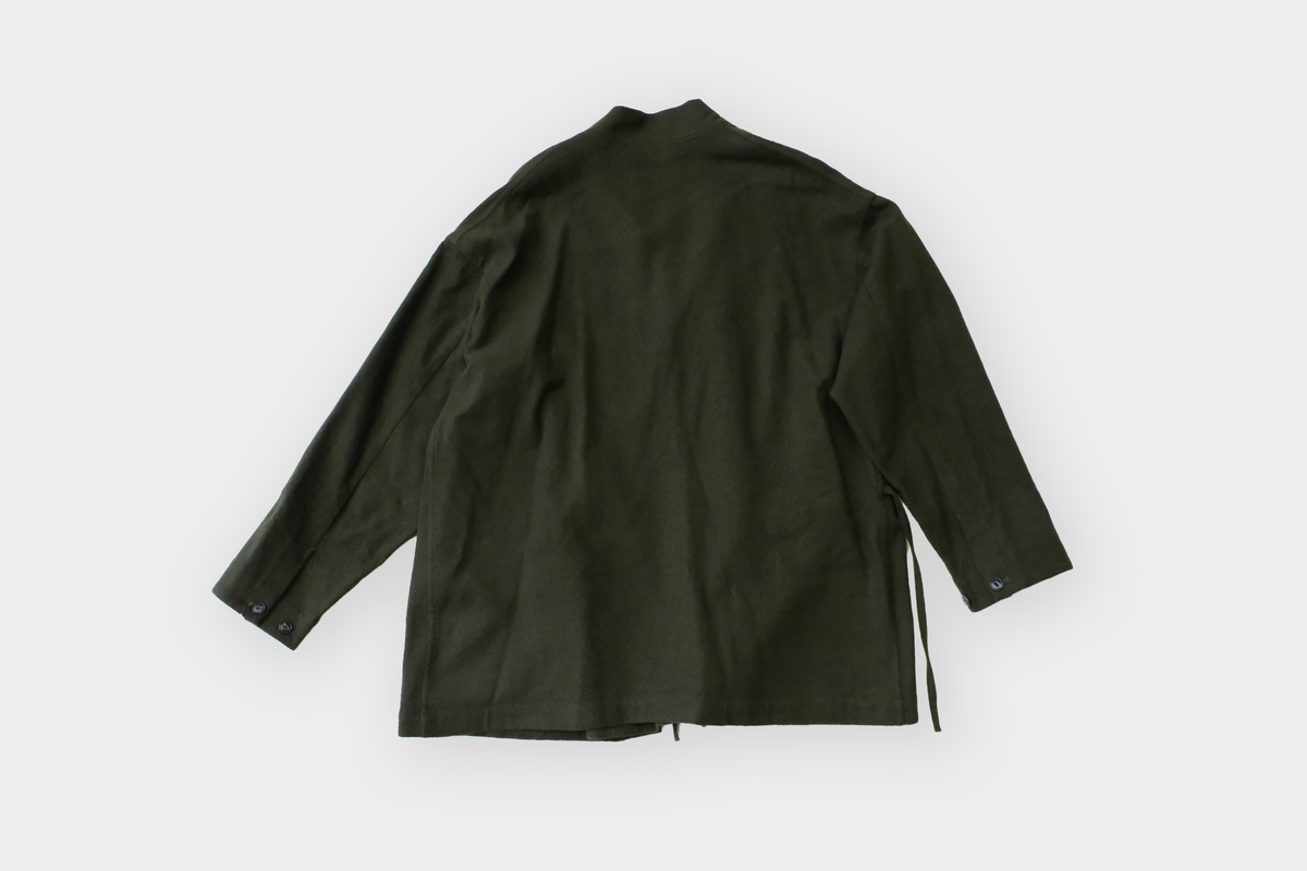 ARTS&SCIENCE Fake samue jacket Wool milled serge medium - Old forest g –  hakimono_sekizuka