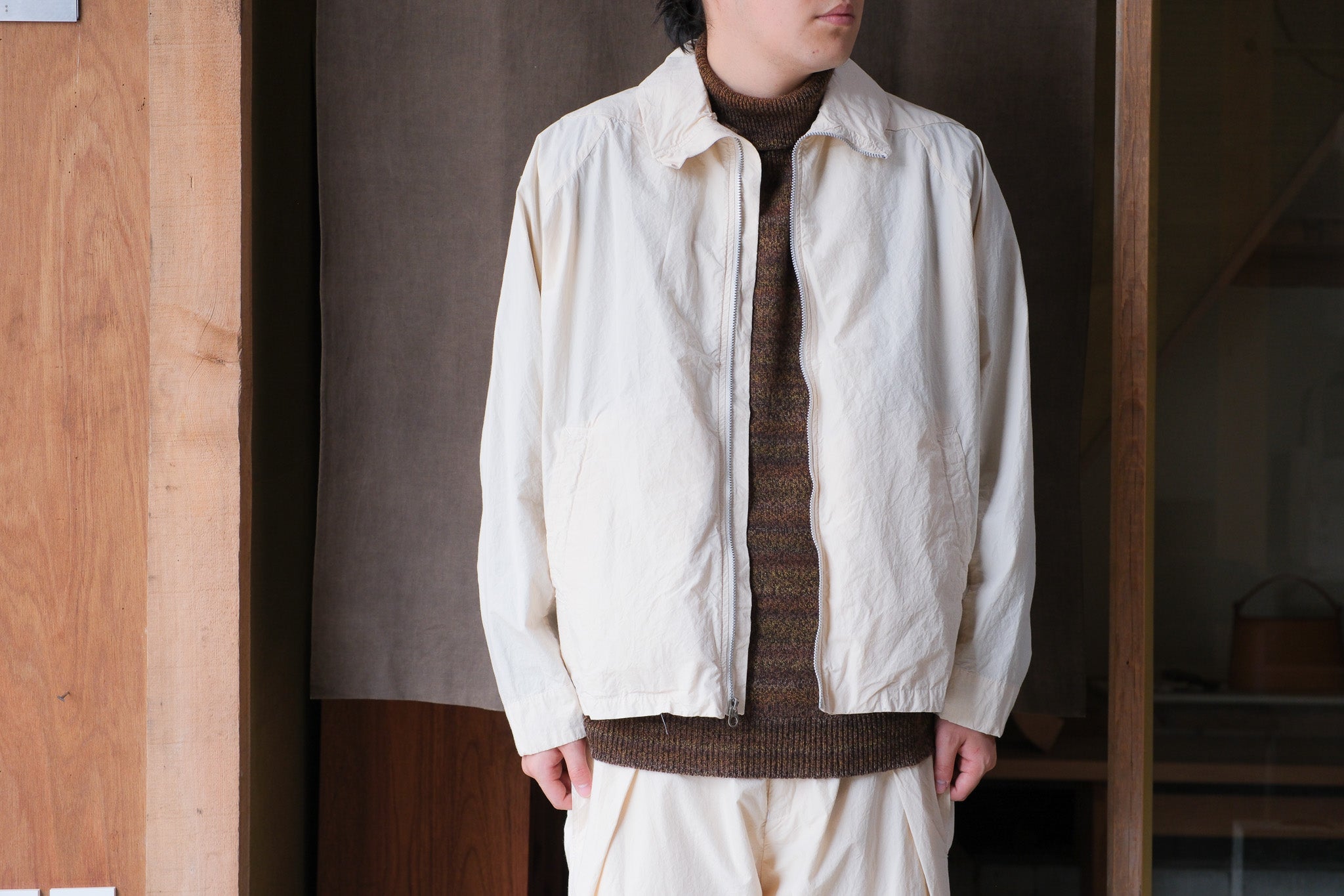 ジャケット・アウター amachi. 22ss suimyaku jacket amachi. - 【ラスト1点 （4/S）】Fabric Forming Field Jacket Green