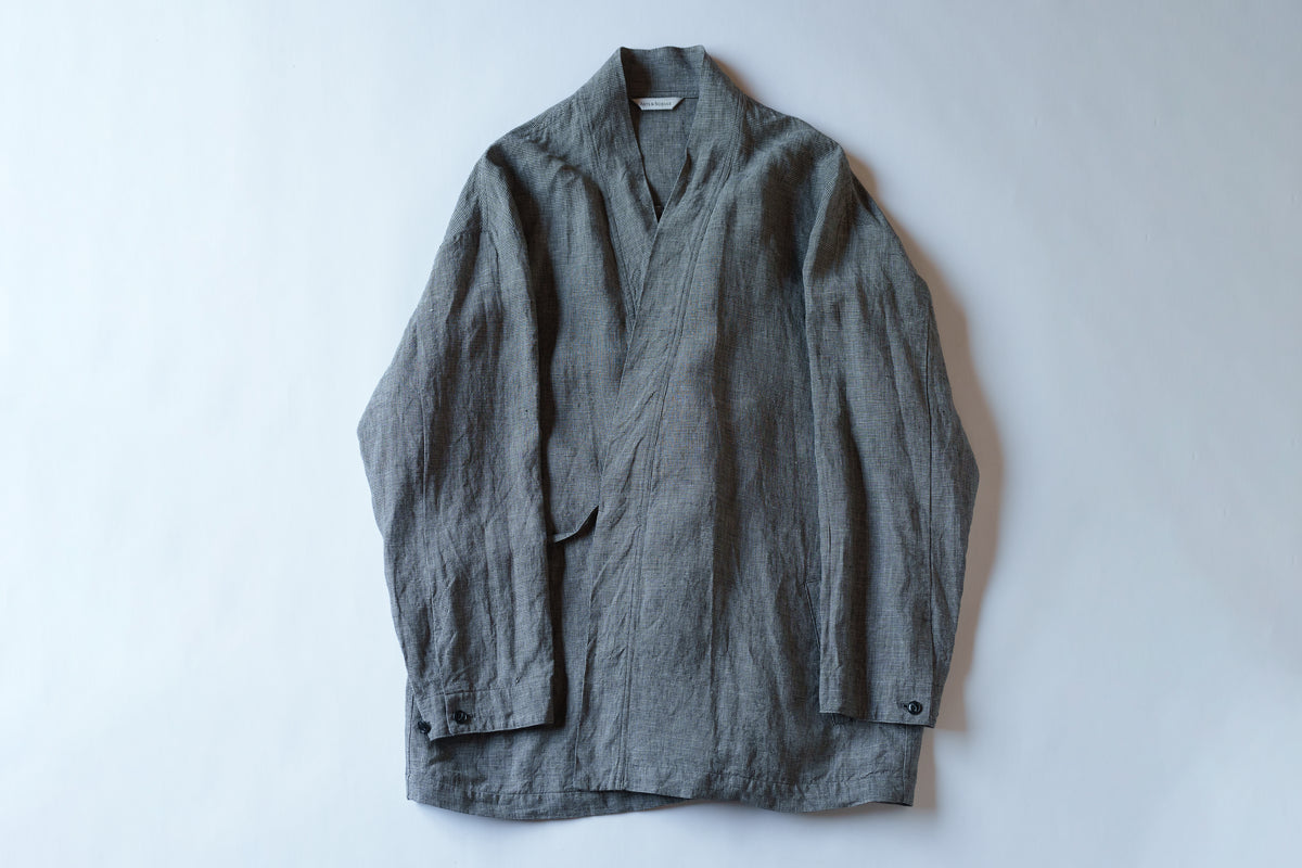 ARTS & SCIENCE Fake samue jacket - Mini hound's tooth check linen