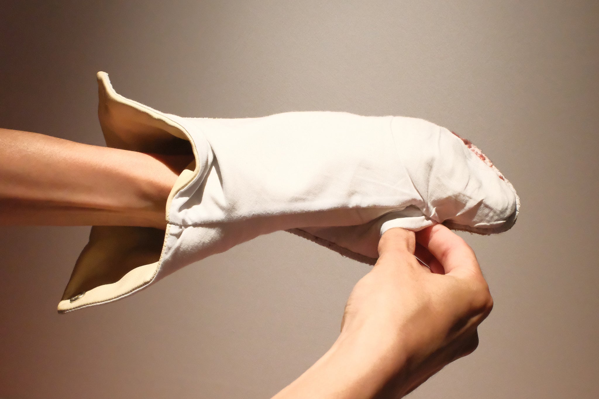 履物関づか 革足袋tanhi　Beige smooth  leather