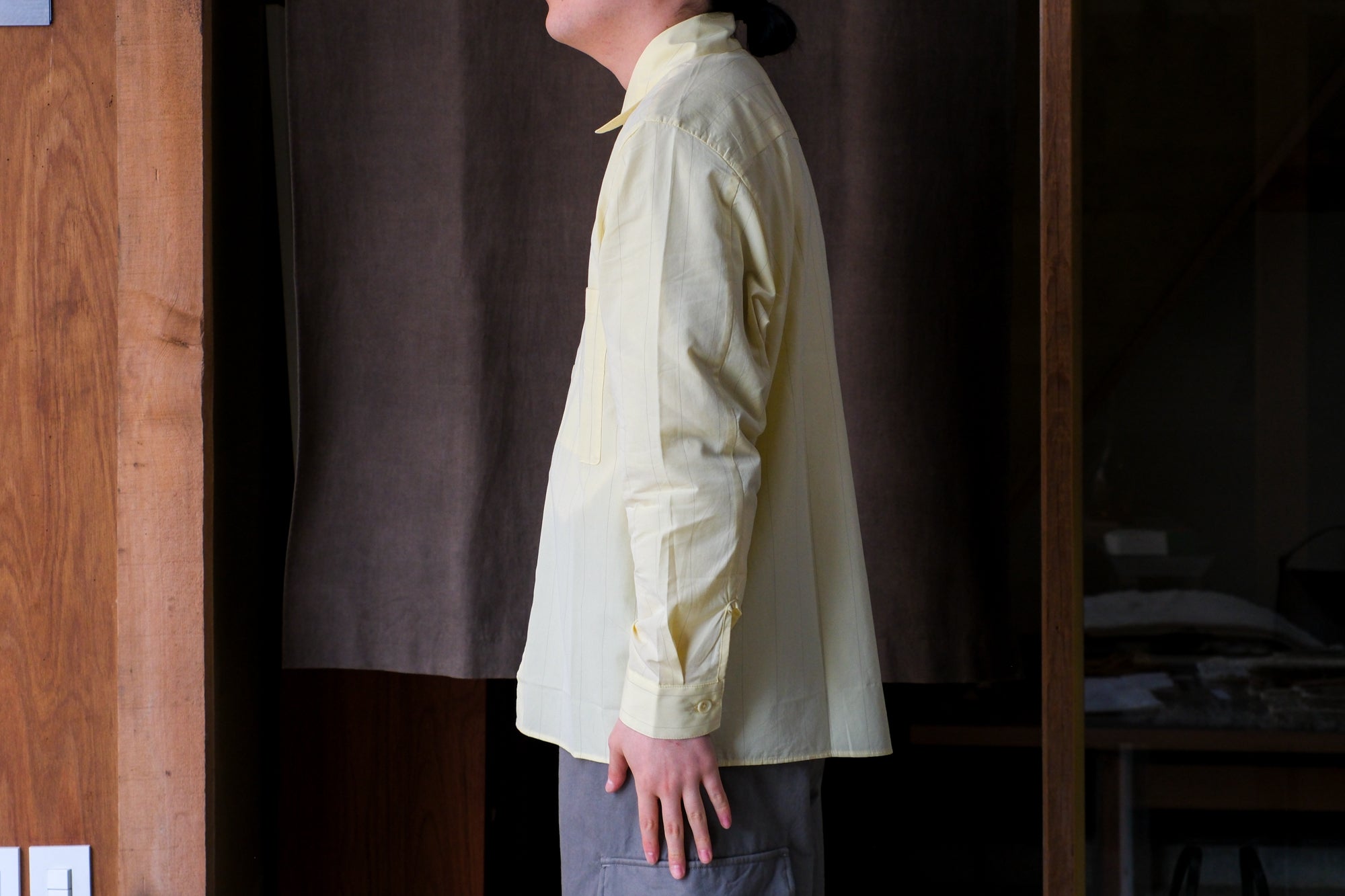 MAN-TLE　R20S4 "OD Shirt" Yellow Pin