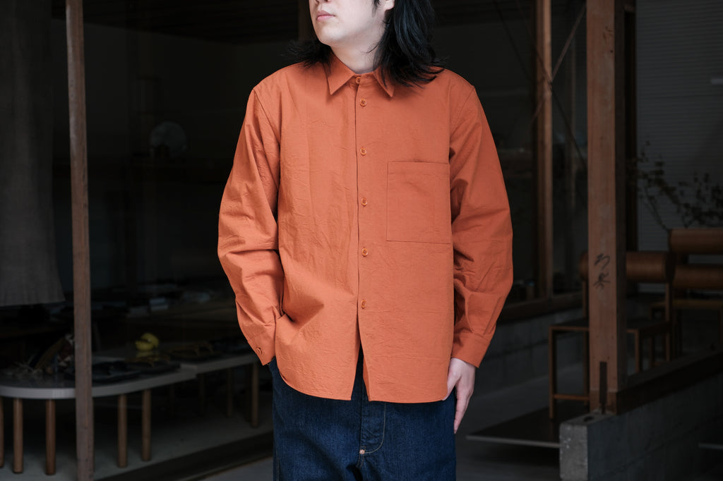 MAN-TLE　R21S8 "Weather Shirt PK" Rust Wool