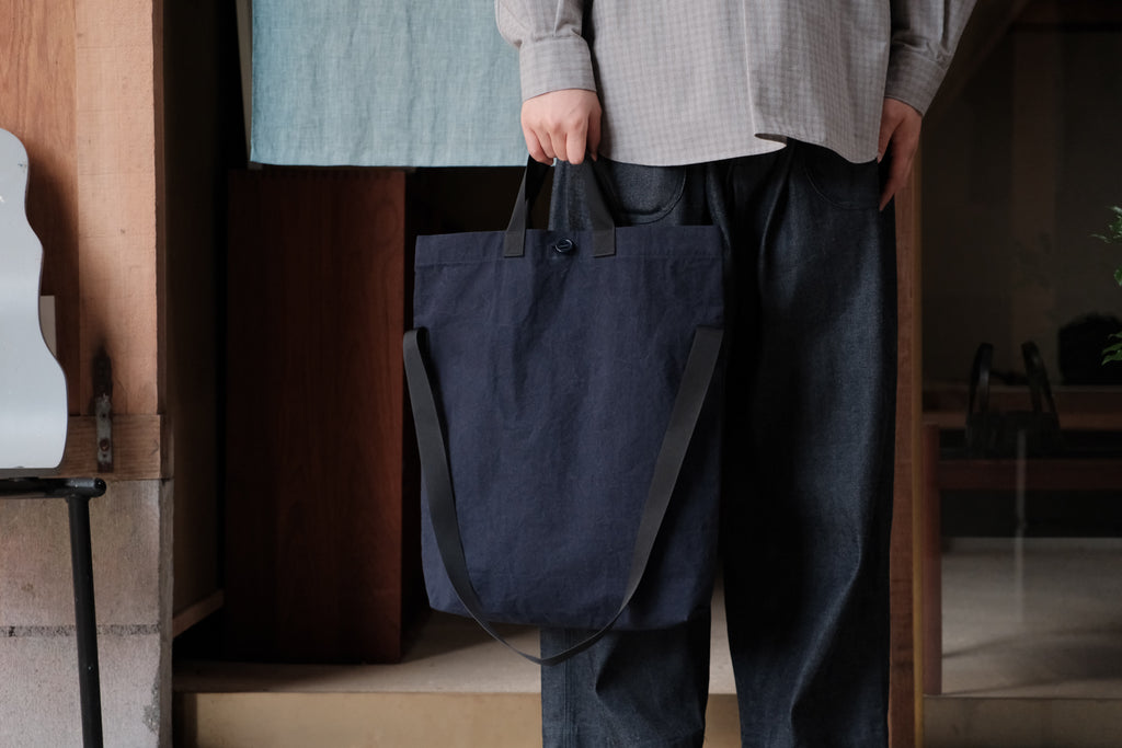 MAN-TLE　R20B1 "Multi Handle Tote" Woodland Wax