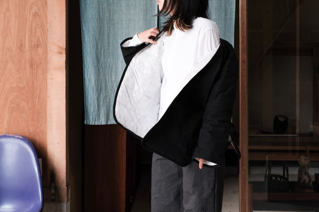 MAN-TLE　W R21D7 Down Long Cross Cardigan