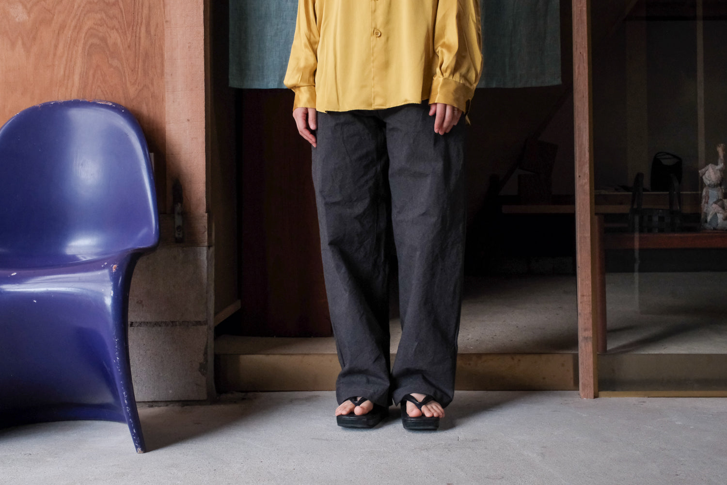 MAN-TLE　W R21P4 High Wide Pants