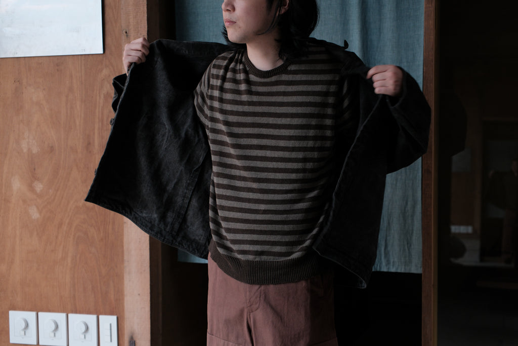 amachi　Meeting Jacket -F0 Sumi ink dye