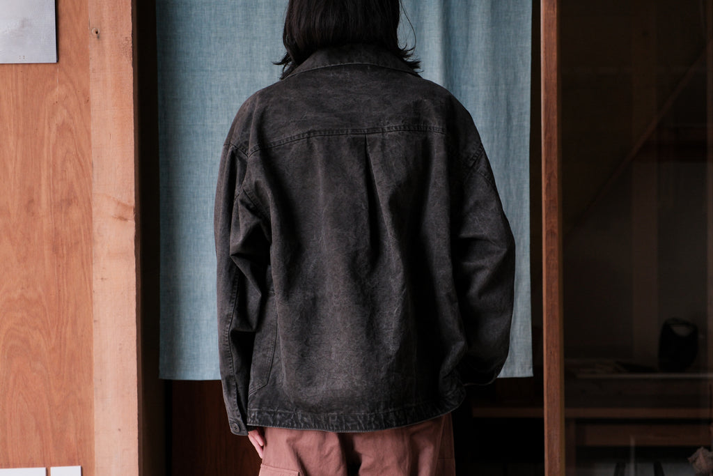 amachi　Meeting Jacket -F0 Sumi ink dye