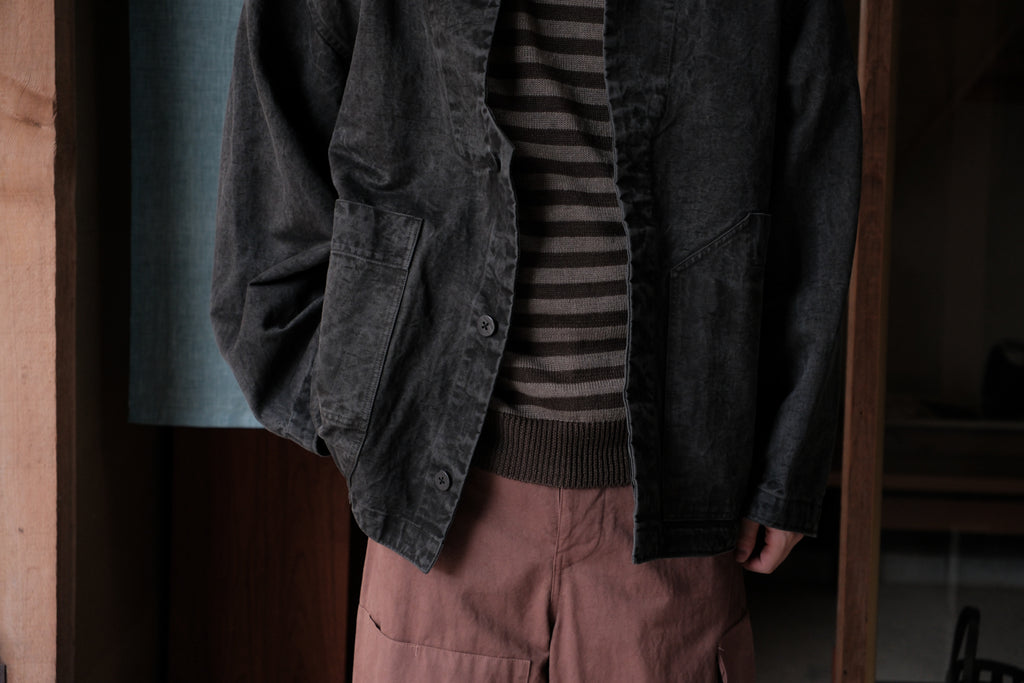 amachi　Meeting Jacket -F0 Sumi ink dye