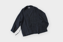 画像をギャラリービューアに読み込む, ARTS&amp;SCIENCE　Fake samue jacket　L/S loose dobby double cloth - Black
