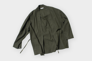 ARTS&SCIENCE　Fake samue jacket　Wool milled serge medium - Old forest green