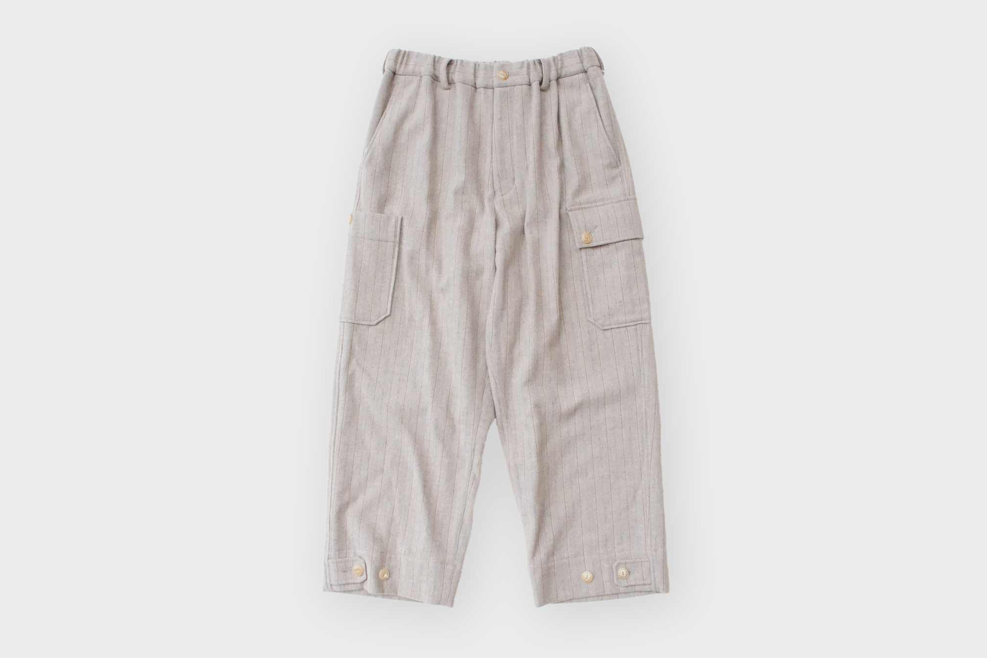 ARTS&SCIENCE　Samue work pants　Vintagestripe mosser - Top beige