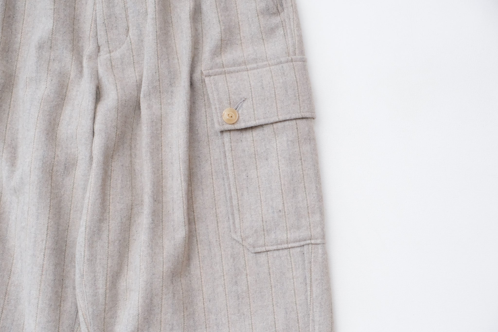 ARTS&SCIENCE　Samue work pants　Vintagestripe mosser - Top beige