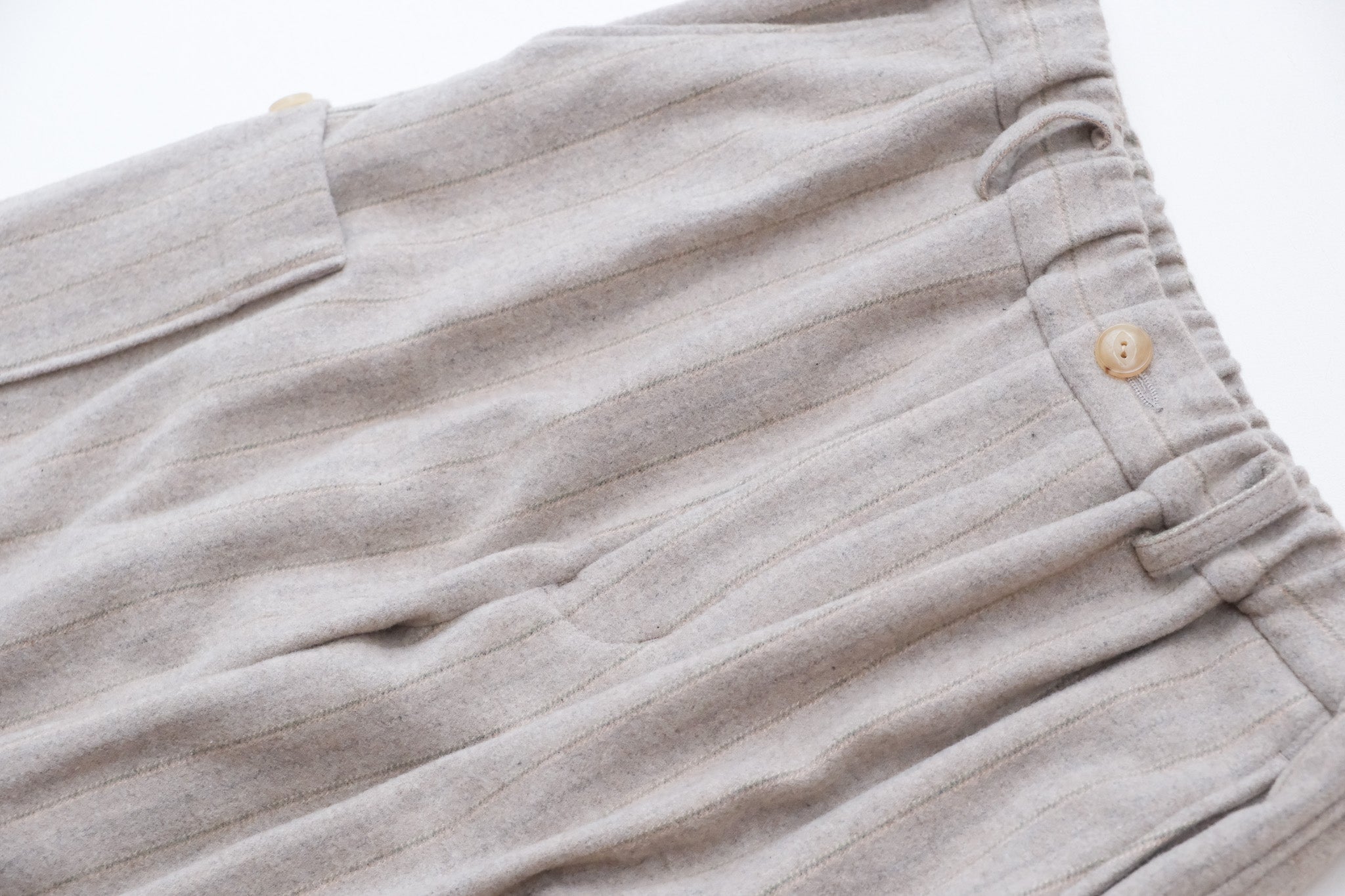 ARTS&SCIENCE　Samue work pants　Vintagestripe mosser - Top beige