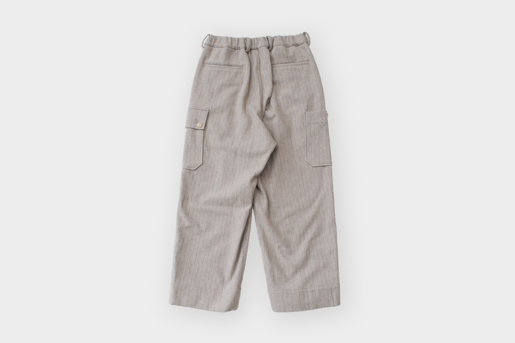 ARTS&SCIENCE　Samue work pants　Vintagestripe mosser - Top beige
