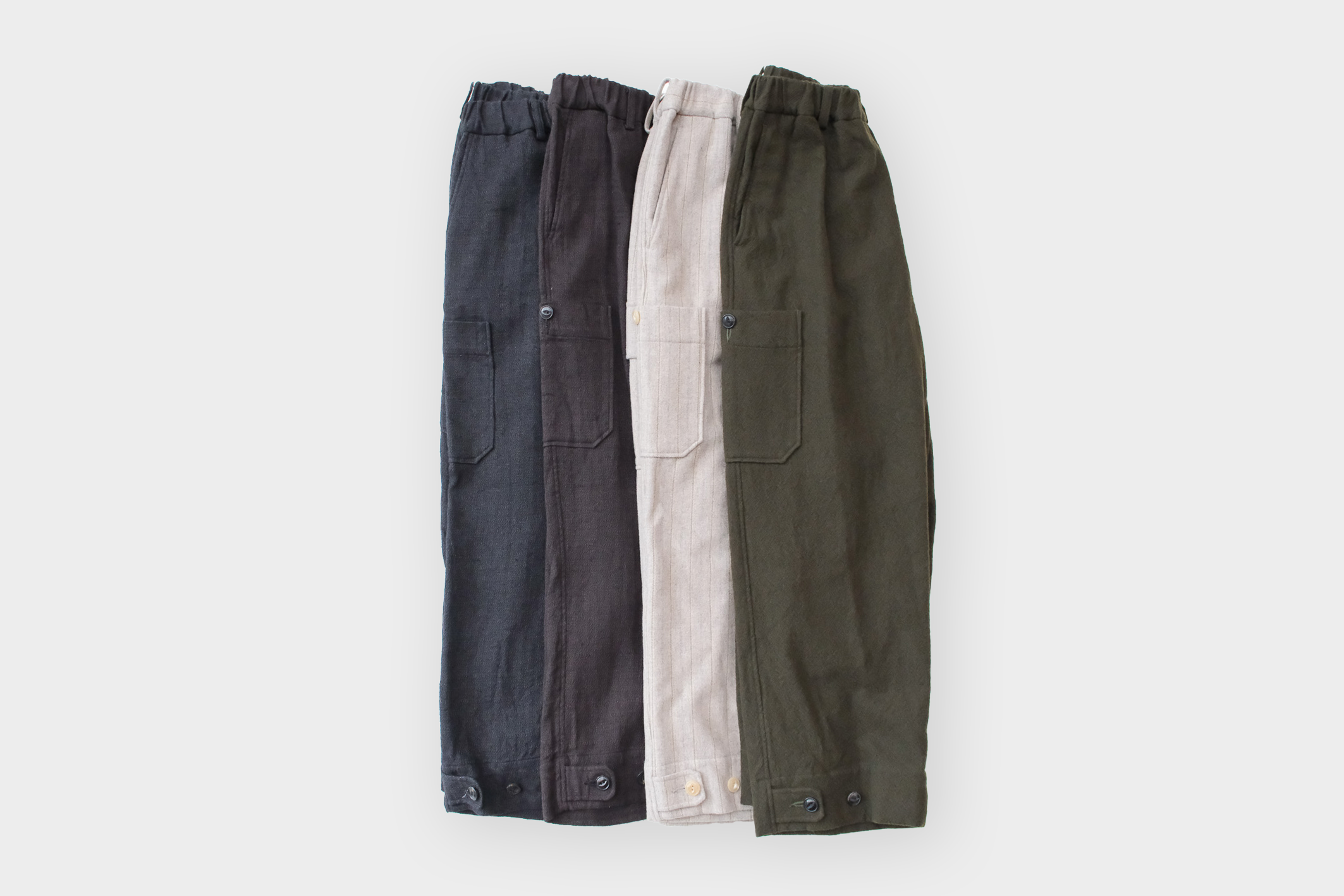 ARTS&SCIENCE　Samue work pants　Vintagestripe mosser - Top beige