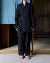 画像をギャラリービューアに読み込む, ARTS&amp;SCIENCE　Samue work pants　L/S loose dobby double cloth - Black
