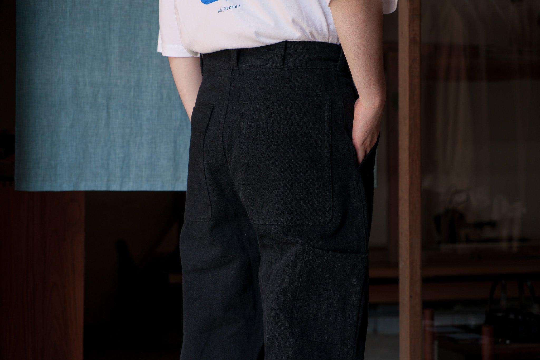 MAN-TLE　R19J6 Jebok Pants All Black Denim