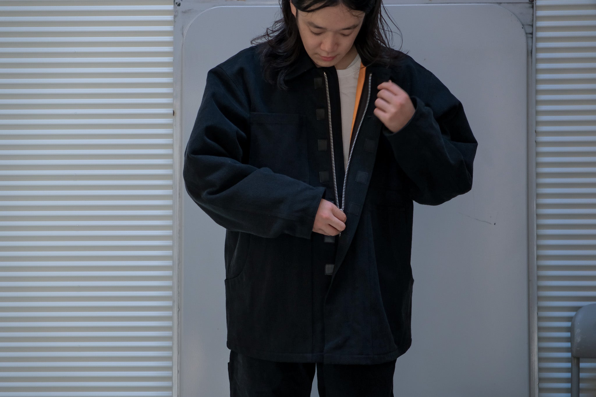 MAN-TLE R19J1 Jebok Coat All Black Denim – 履物関づか 岩倉AA