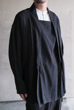 画像をギャラリービューアに読み込む, ARTS&amp;SCIENCE　Fake samue jacket　L/S loose dobby double cloth - Black
