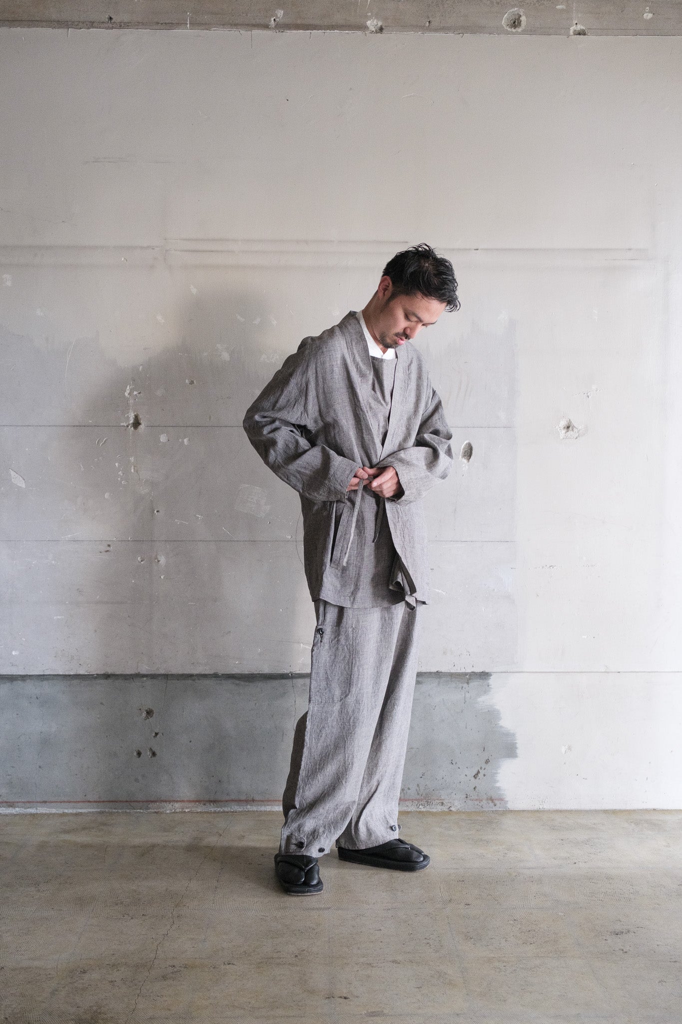 ARTS & SCIENCE Fake samue jacket - Mini hound's tooth check linen