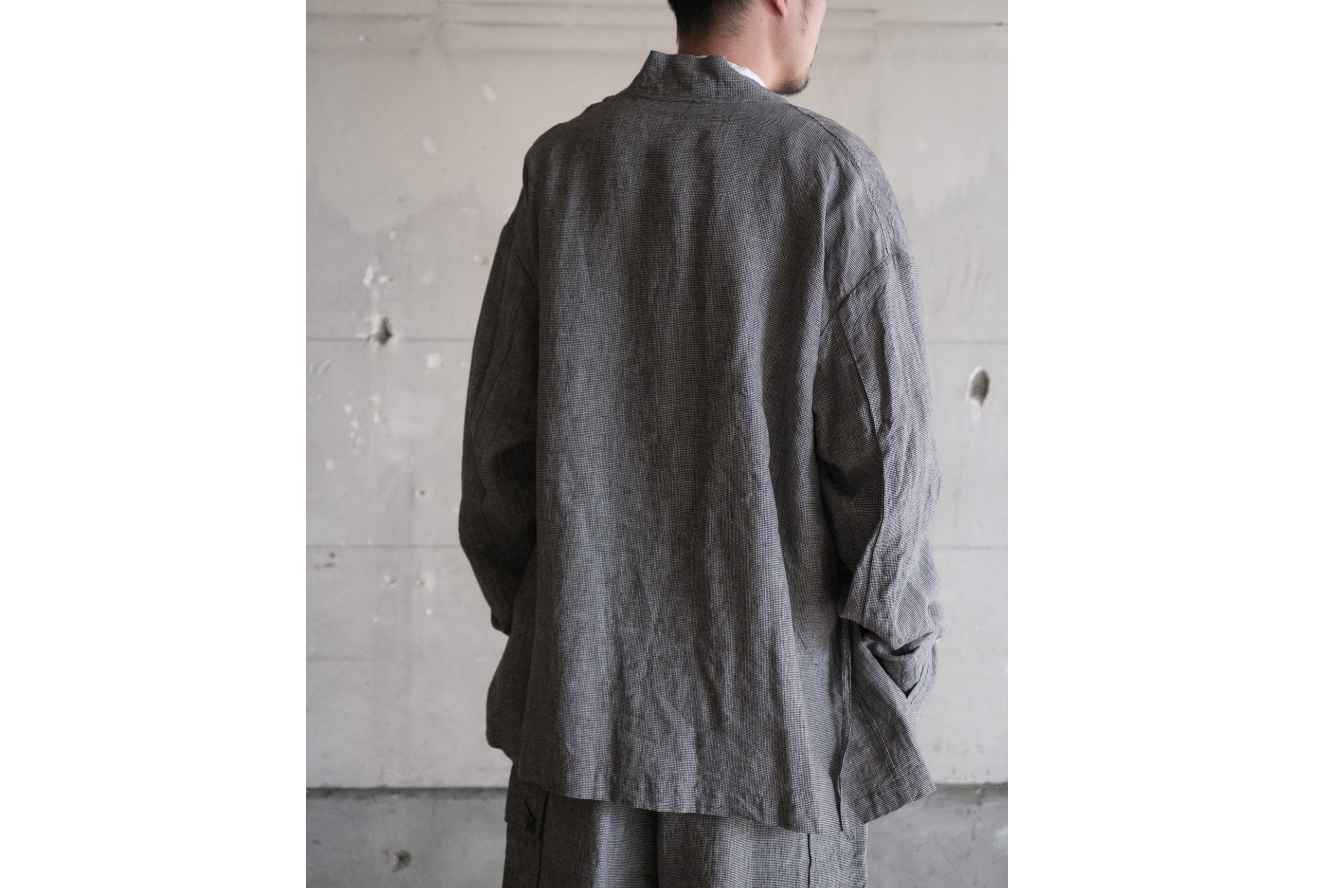 ARTS & SCIENCE Fake samue jacket - Mini hound's tooth check linen