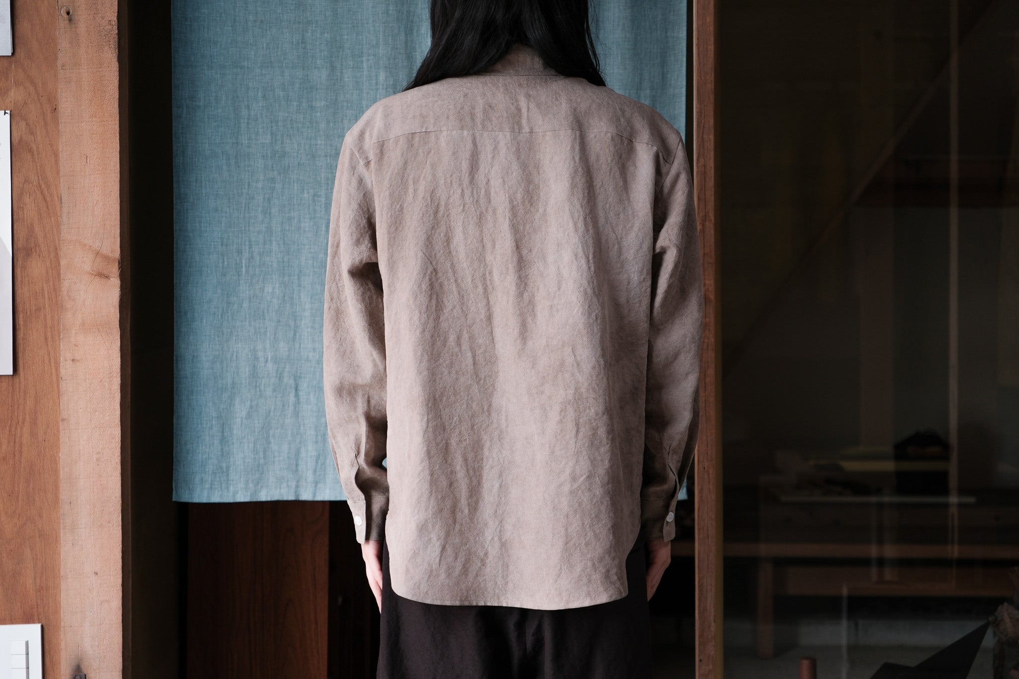 evan kinori　Big Shirt Cold Dyed Hemp