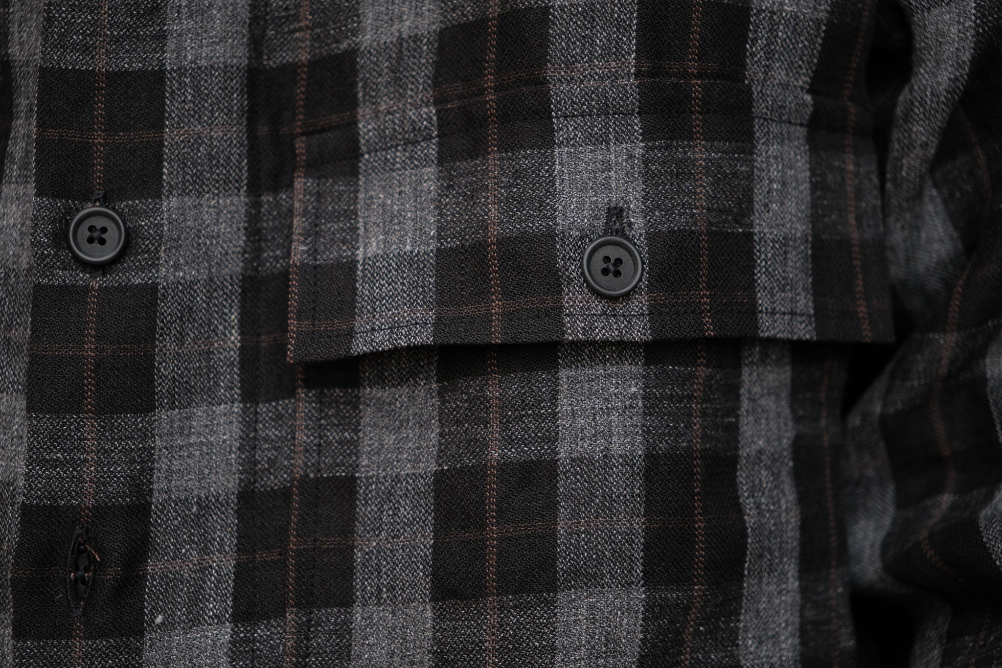 evan kinori　Big Shirt Yarn Dyed linen Check