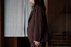 evan kinori　Three Button Jacket worsted wool linen canvas