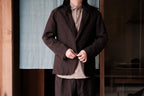 evan kinori　Three Button Jacket worsted wool linen canvas