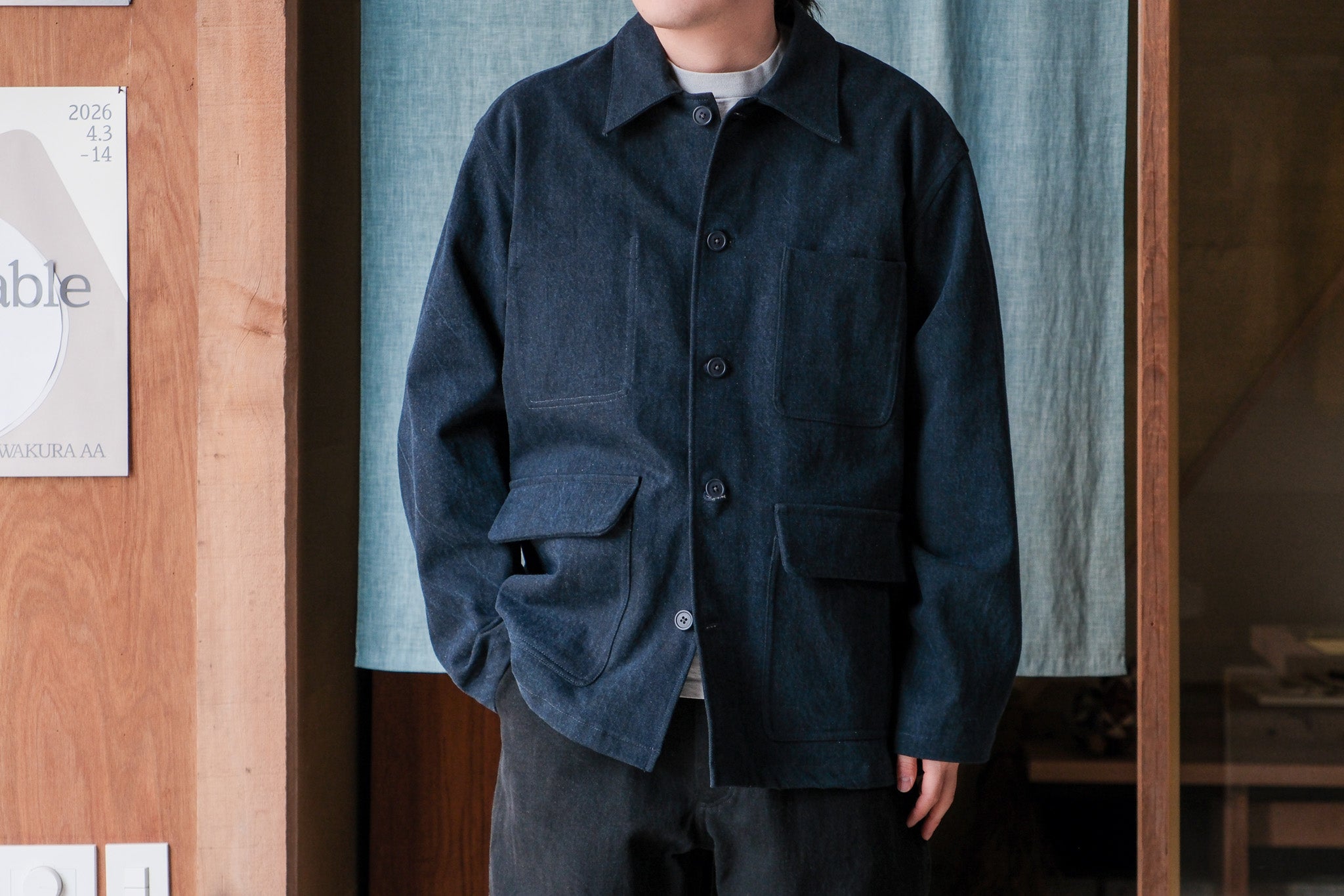 MAN-TLE　R20J2 "Jebok Jacket" Blue Sumi Organic Denim