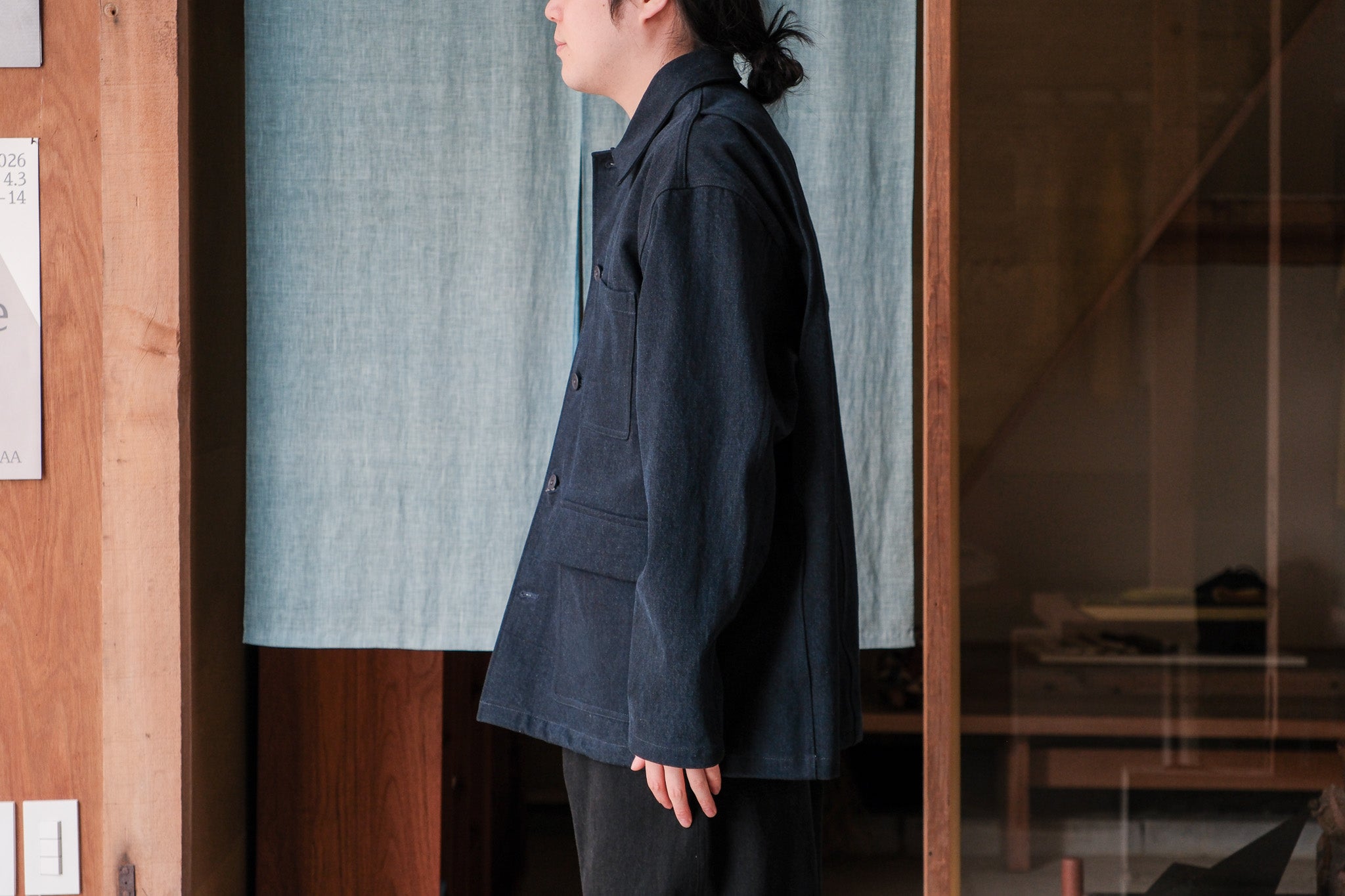 MAN-TLE　R20J2 "Jebok Jacket" Blue Sumi Organic Denim