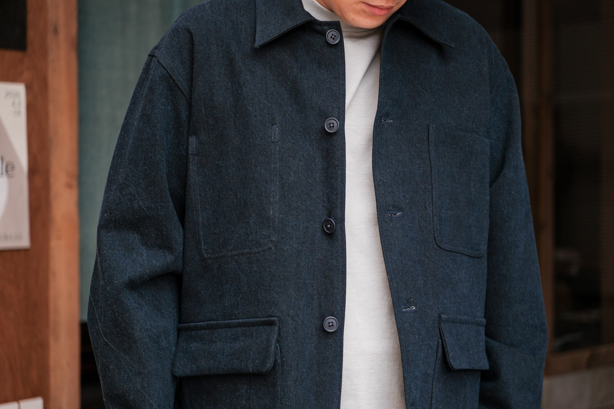 MAN-TLE　R20J2 "Jebok Jacket" Blue Sumi Organic Denim