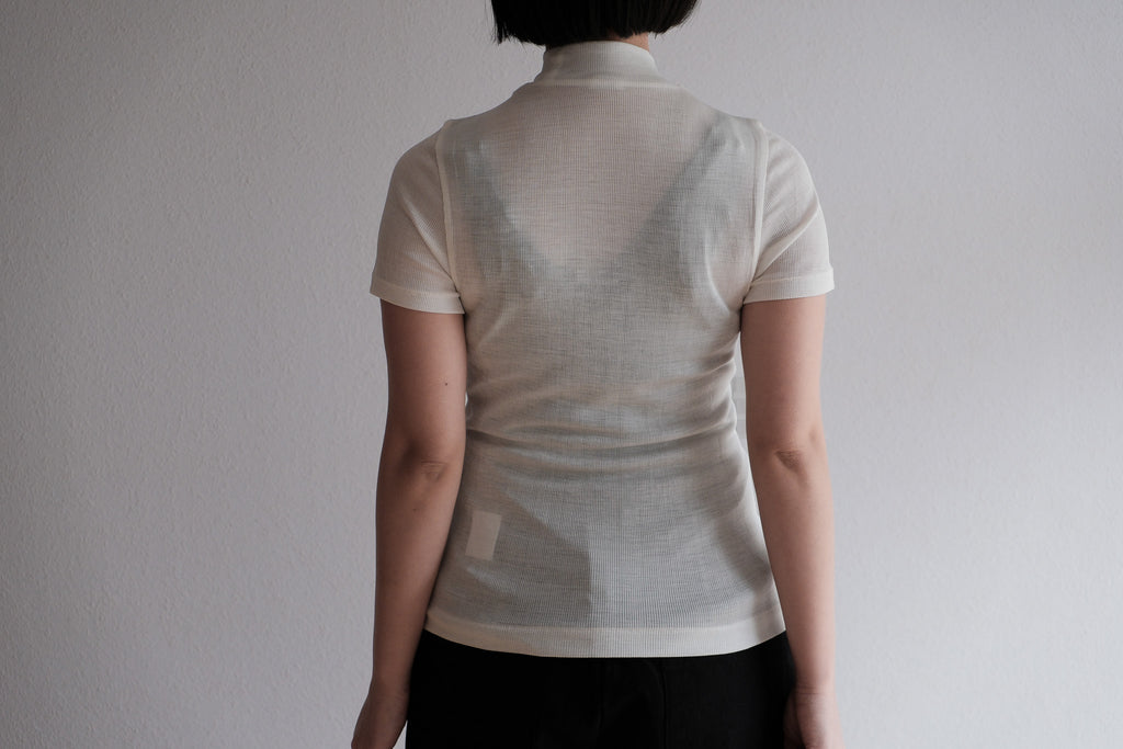 MALU　26SS ROSE Mock Neck Cap Sleeve