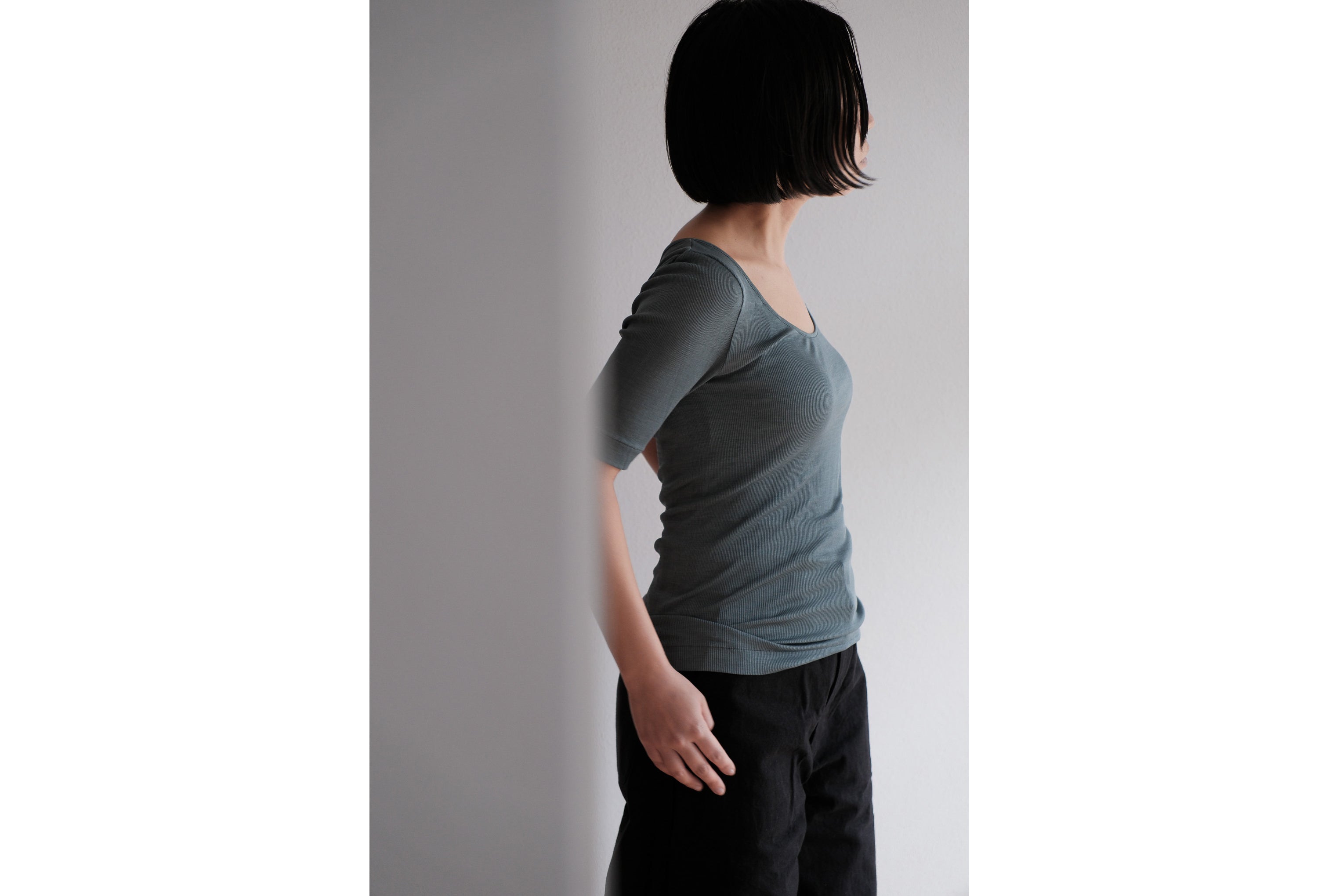 MALU JODY -2way neckline half sleeve-
