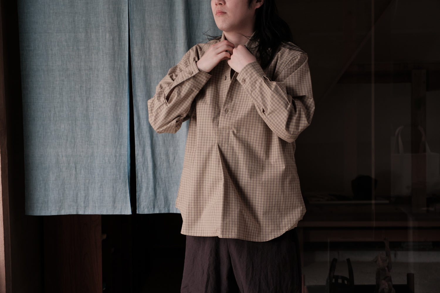 MAN-TLE　R20S2 Pullover Shirt Fencing Broadcloth