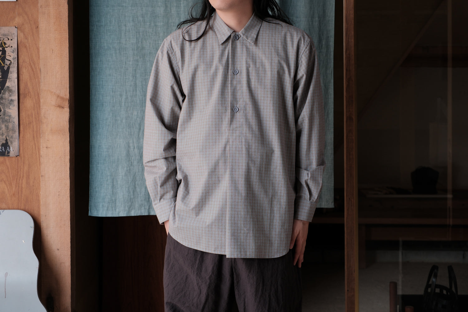 man-tle プルオーバーシャツ　Sサイズ MAN-TLE R20S2 Pullover Shirt Aerial Broadcloth – 履物関づか 岩倉AA
