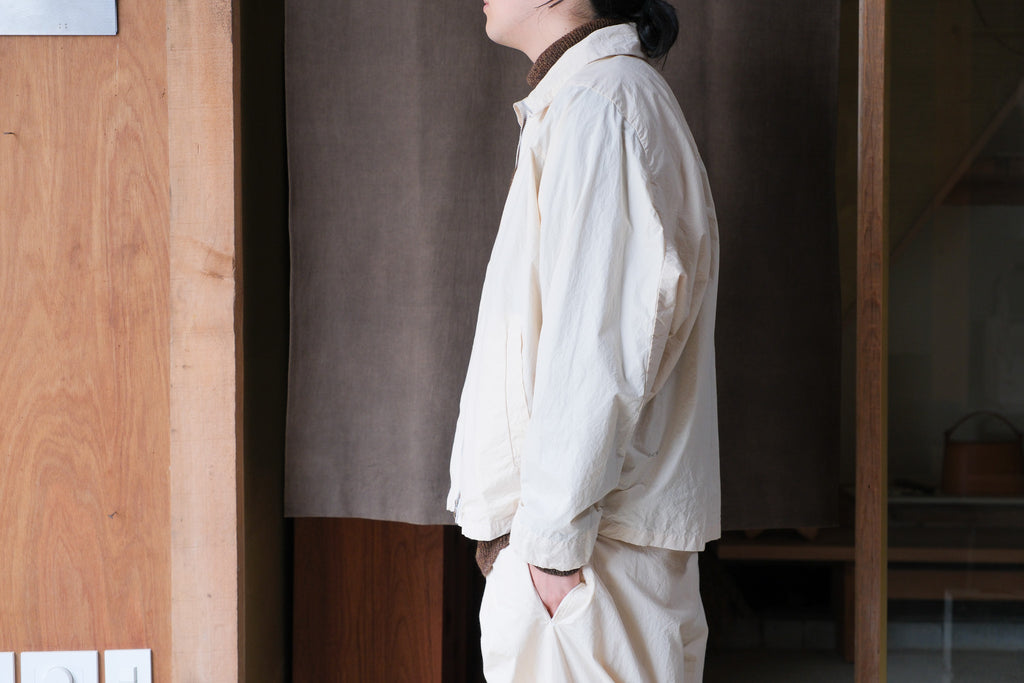 amachi.　Fabric Forming Balmacaan Jacket