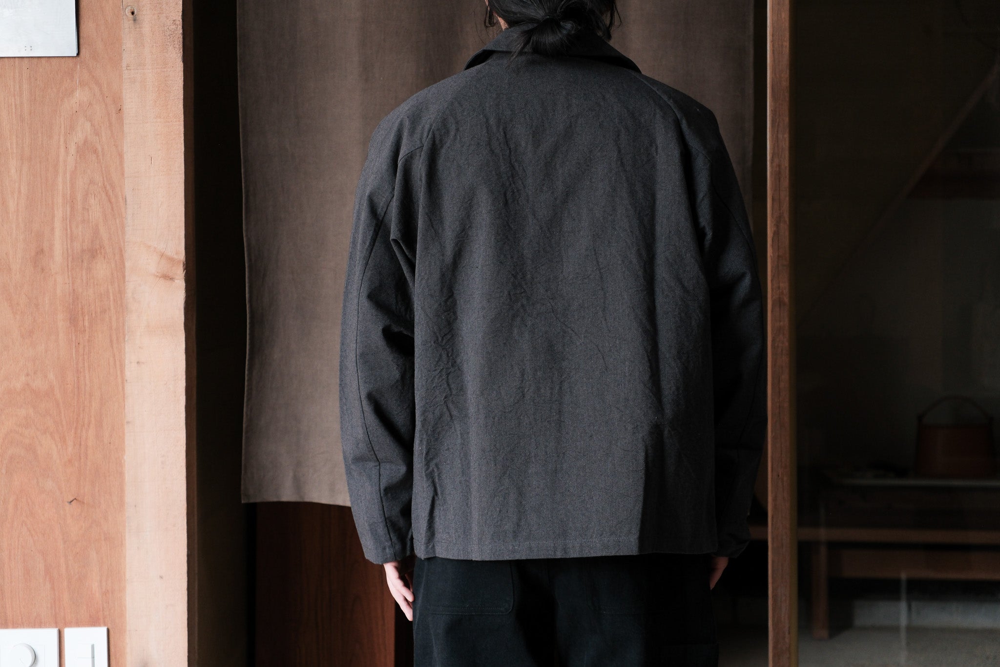 MAN-TLE  R19S3 "Boat Shirt" Granite Wool