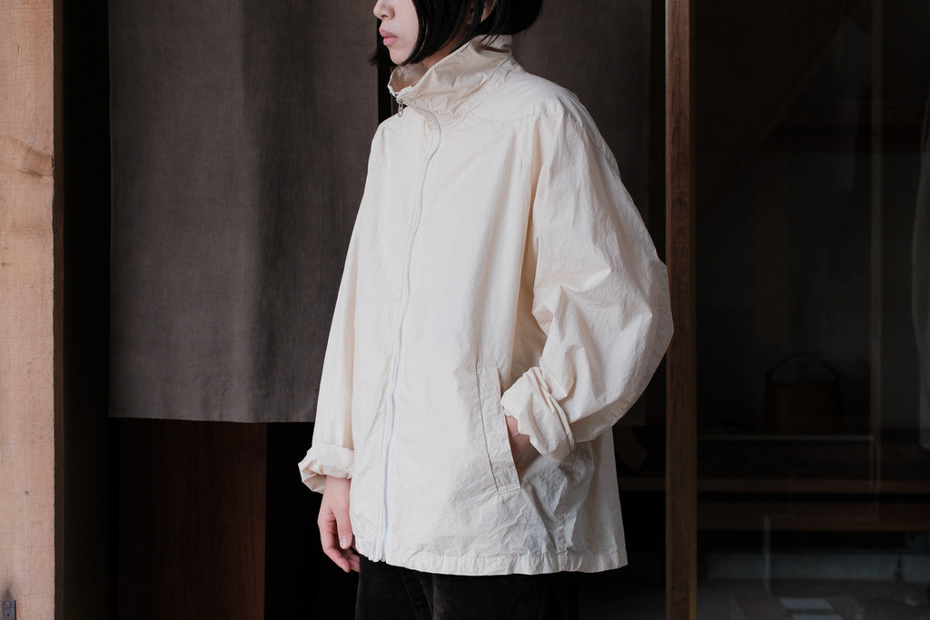 amachi.　Fabric Forming Balmacaan Jacket