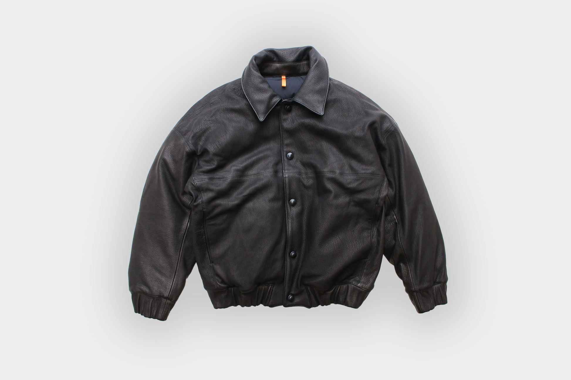 MAN-TLE  R19D3 "Down Blouson" Black Eco Deerskin