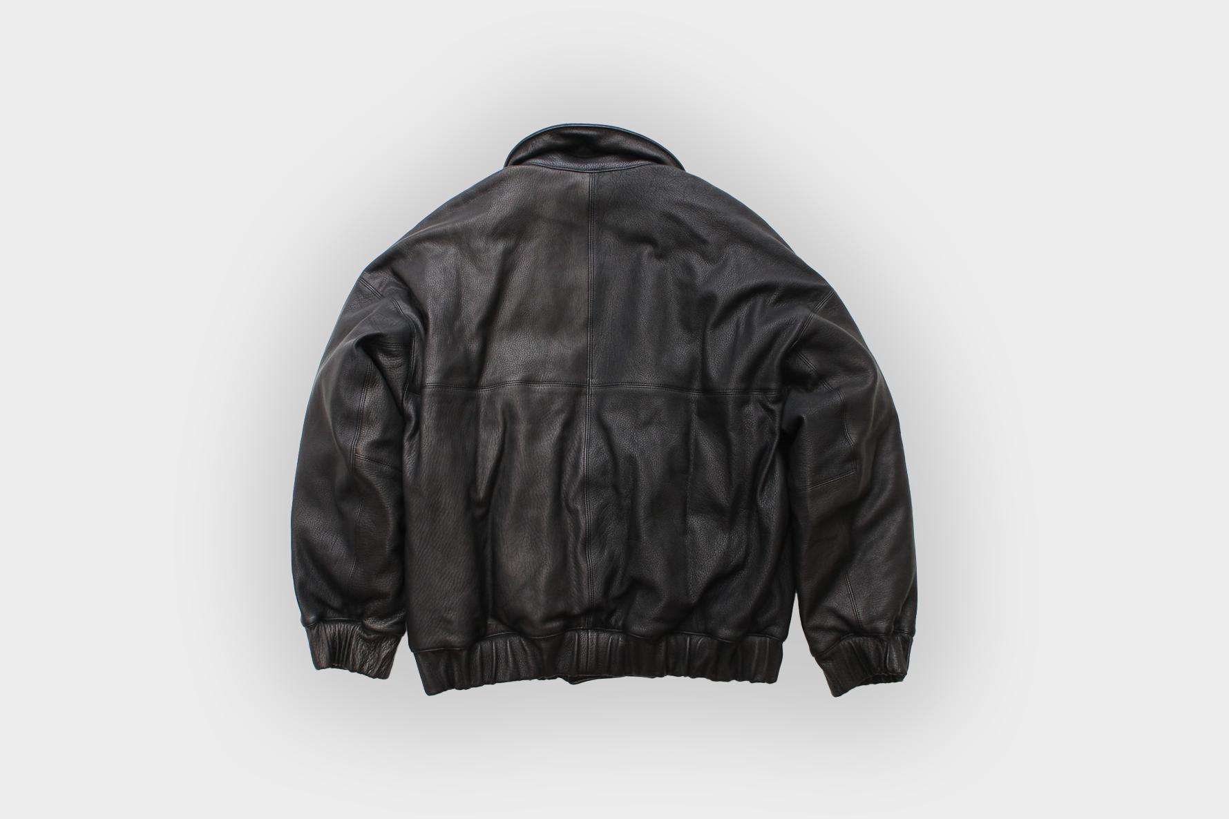 MAN-TLE  R19D3 "Down Blouson" Black Eco Deerskin