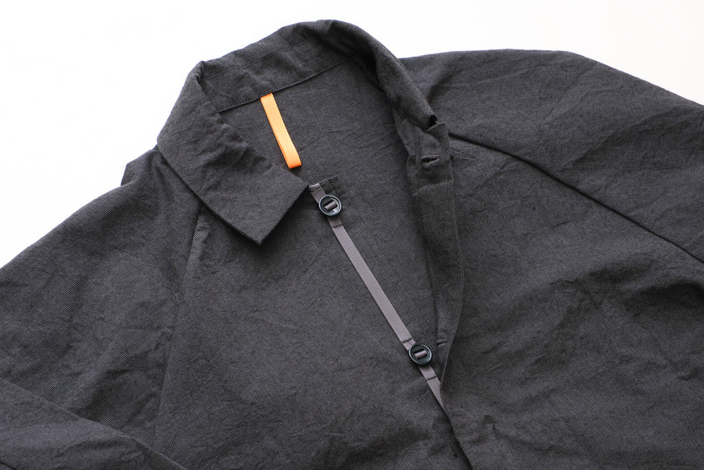 MAN-TLE  R19S3 "Boat Shirt" Granite Wool
