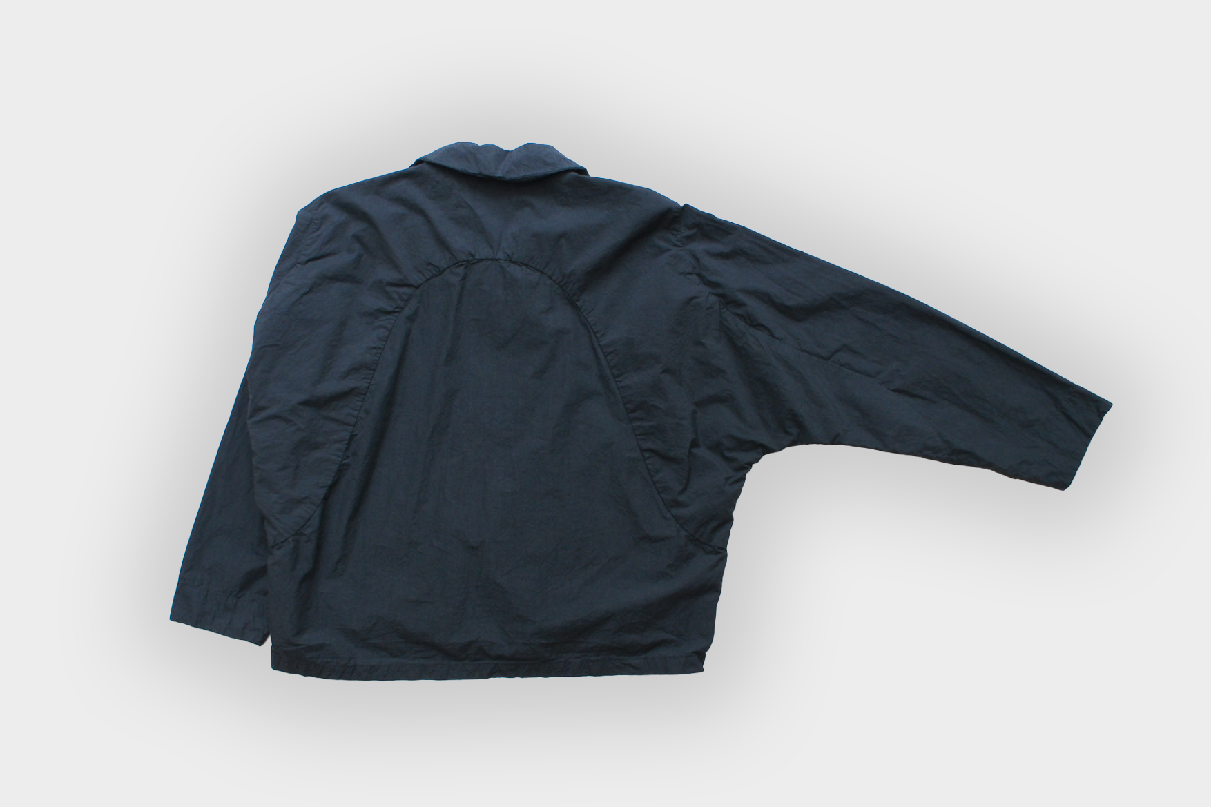 amachi.　Fabric Forming Balmacaan Jacket