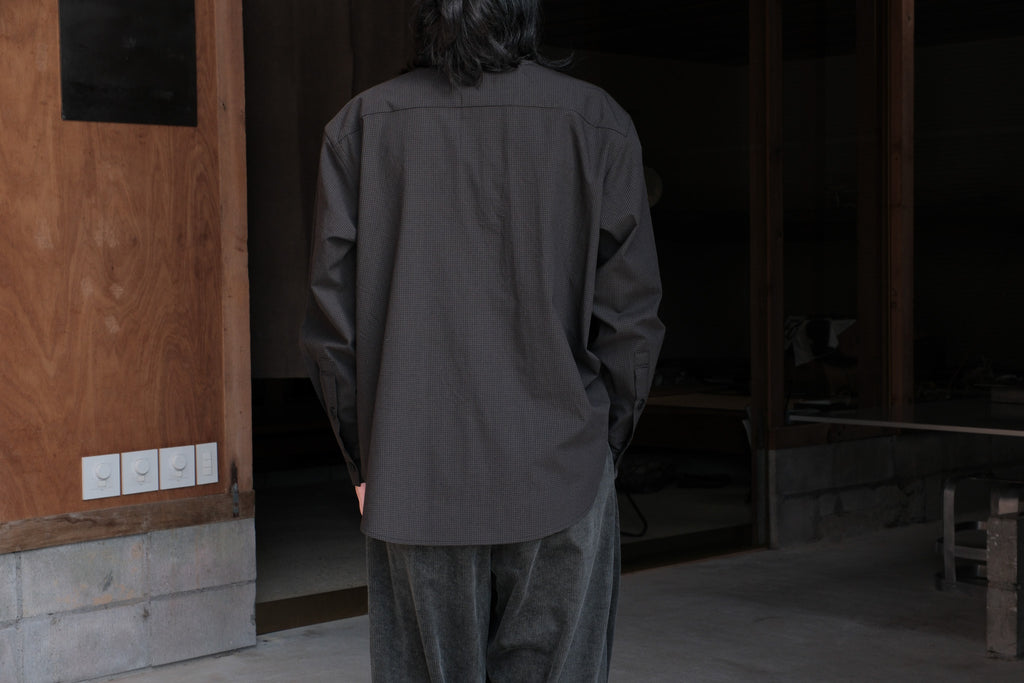 evan kinori　Big Shirt Two Worsted Wool Check