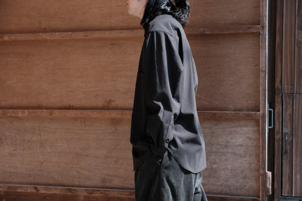 evan kinori　Big Shirt Two Worsted Wool Check