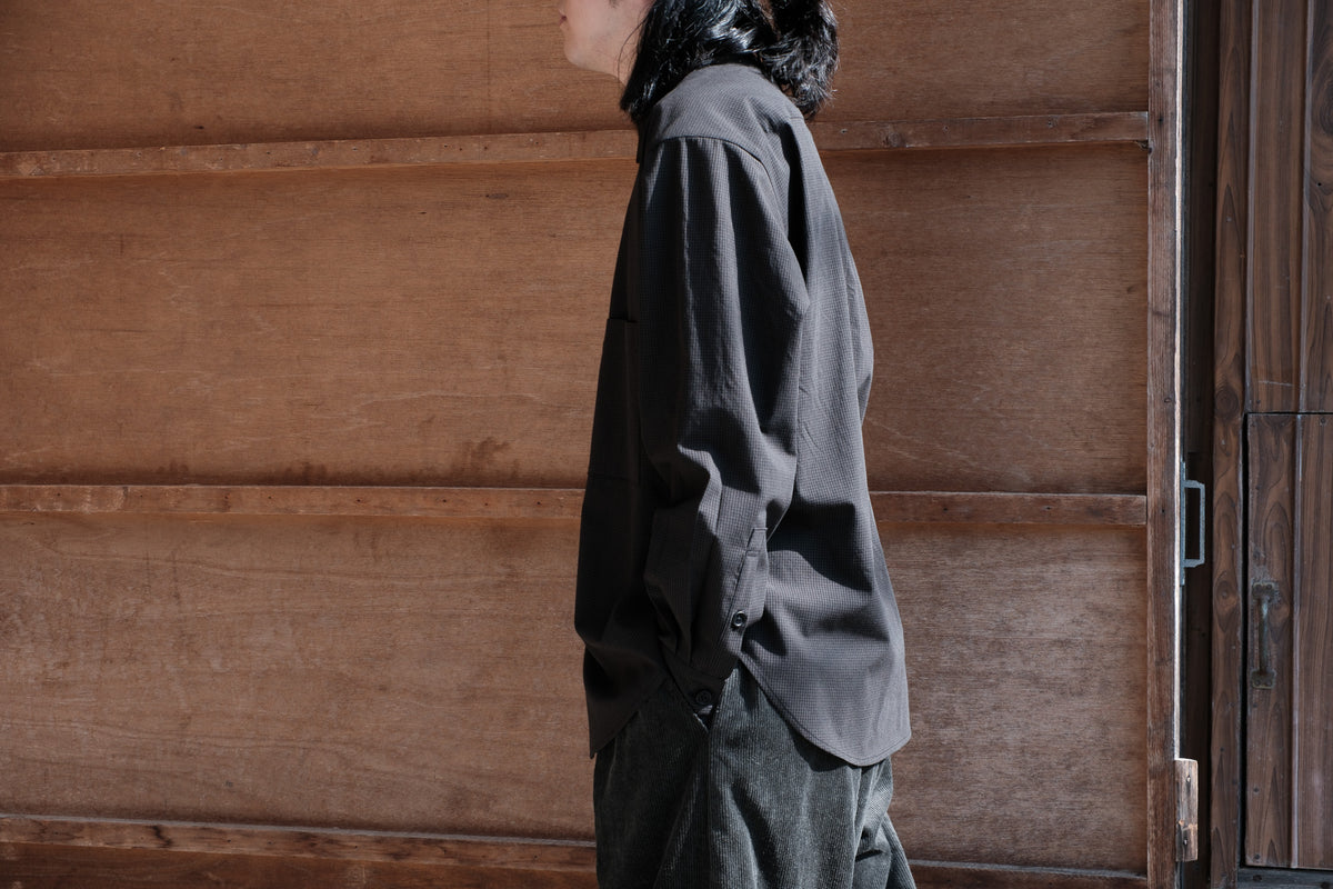 evan kinori　Big Shirt Two Worsted Wool Check