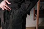 evan kinori　Two Pleat Pant Carbon Dyed Corduroy