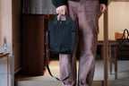 MAN-TLE　R0B1 " MINI TOTE" BLACK NYLON