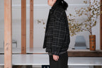 evan kinori　Zip Jacket Two Wool Tweed check