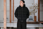 evan kinori　Zip Jacket Two Wool Tweed check